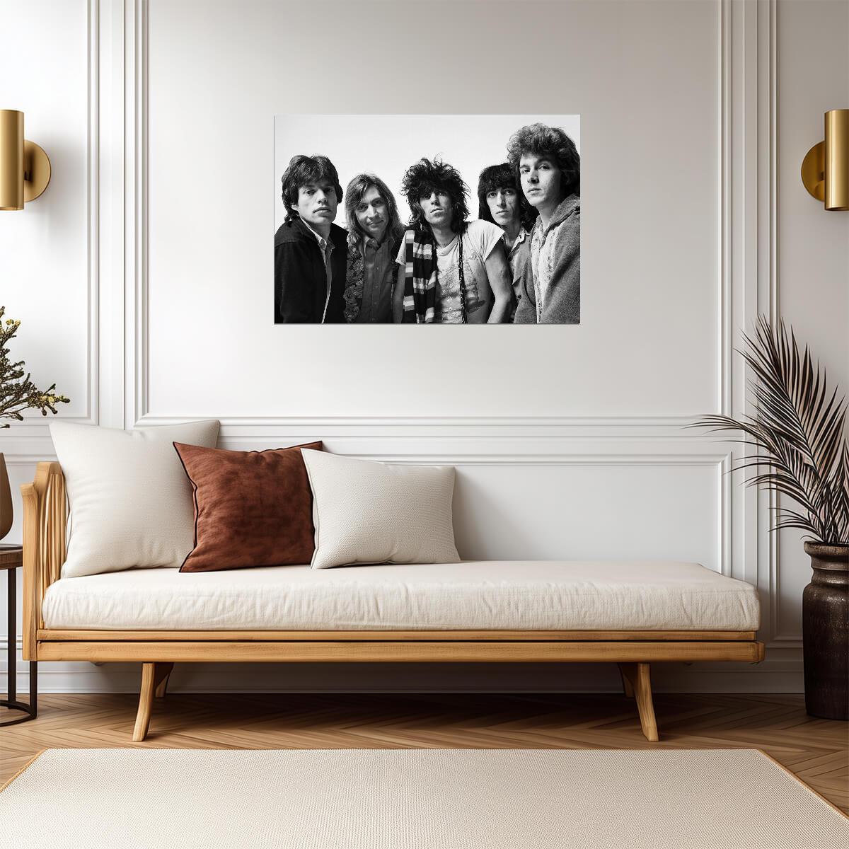 The Rolling Stones Early Years Band Photo | Black & White Rock and Roll Poster | Vintage Music Art - Music Poster