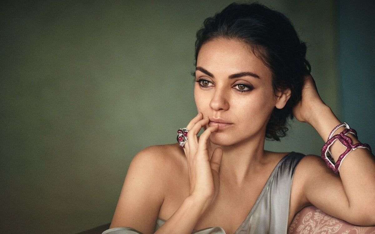 Mila Kunis Pensive Portrait | Modern Celebrity Poster | Elegant Photoshoot Print - Celebrities Poster