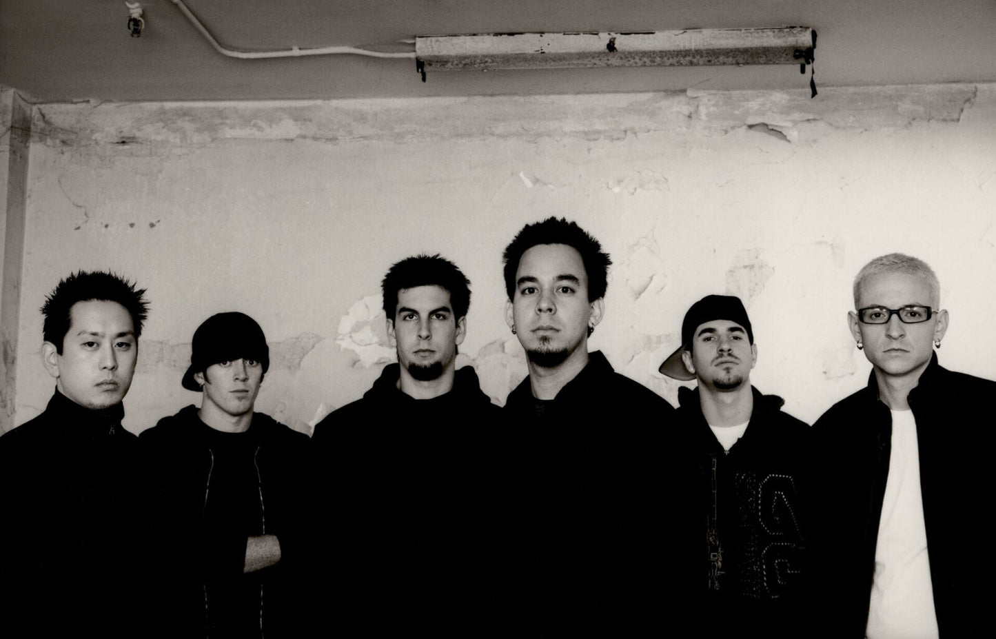Linkin Park Band Photo | Black and White Music Poster | Nu Metal Rock Wall Art - Music Poster