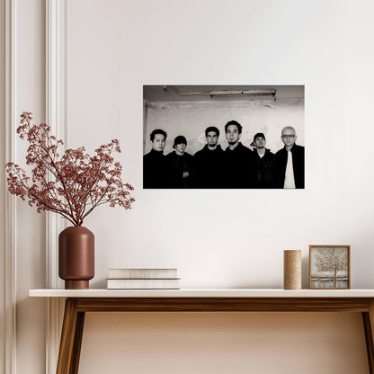Linkin Park Band Photo | Black and White Music Poster | Nu Metal Rock Wall Art - Music Poster