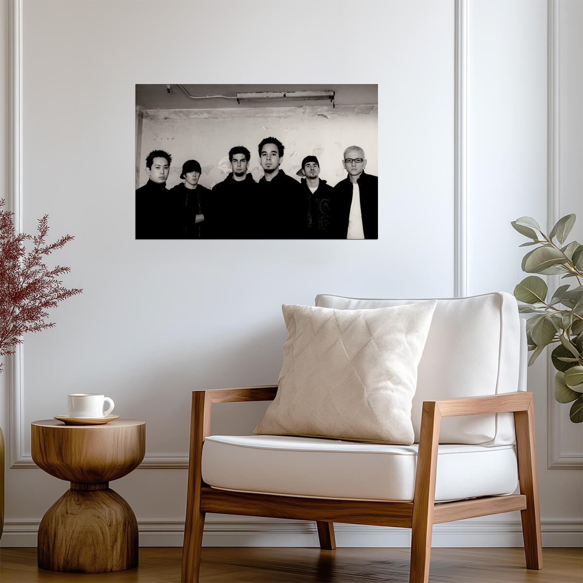Linkin Park Band Photo | Black and White Music Poster | Nu Metal Rock Wall Art - Music Poster