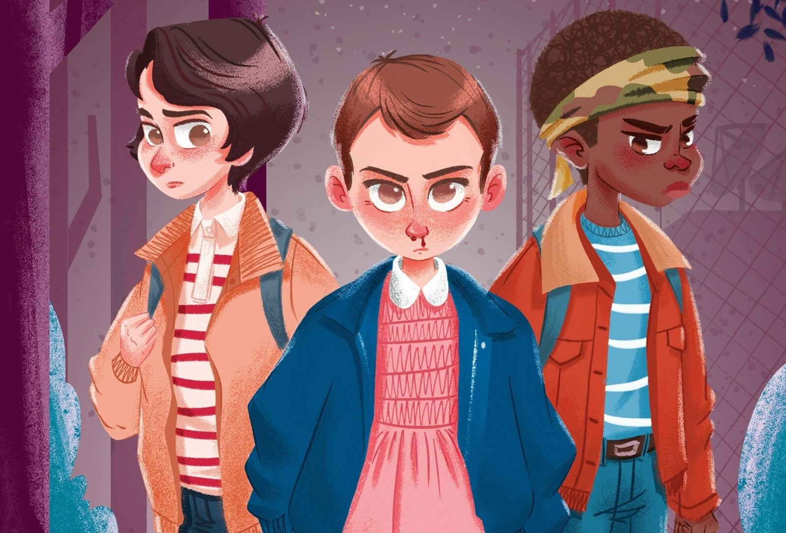 Stranger Things Eleven Mike & Lucas | Cartoon Style TV Show Poster | Sci-Fi Fan Art - Movies & TV Poster