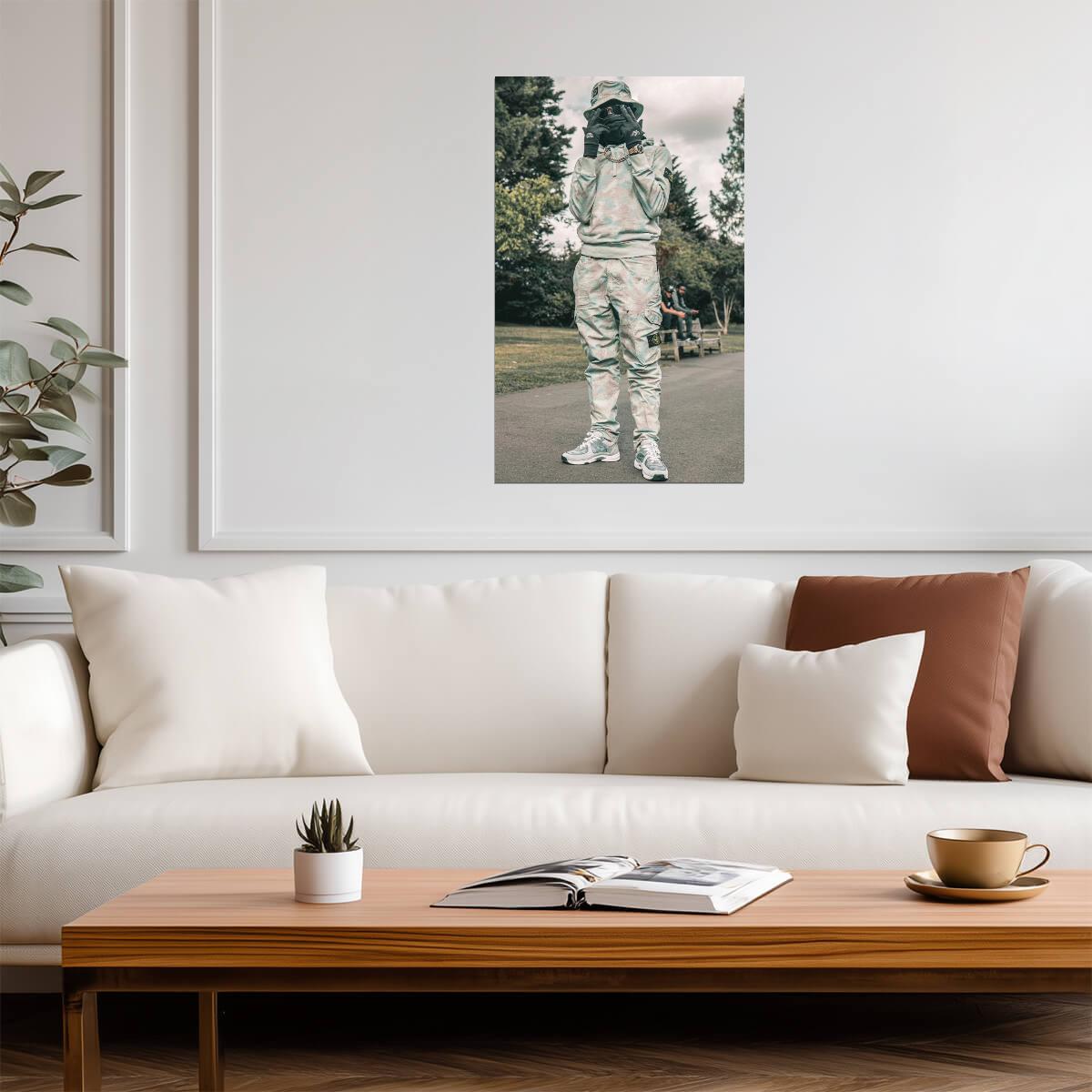 Kwengface Poster | UK Drill Rapper Wall Art - Music Poster