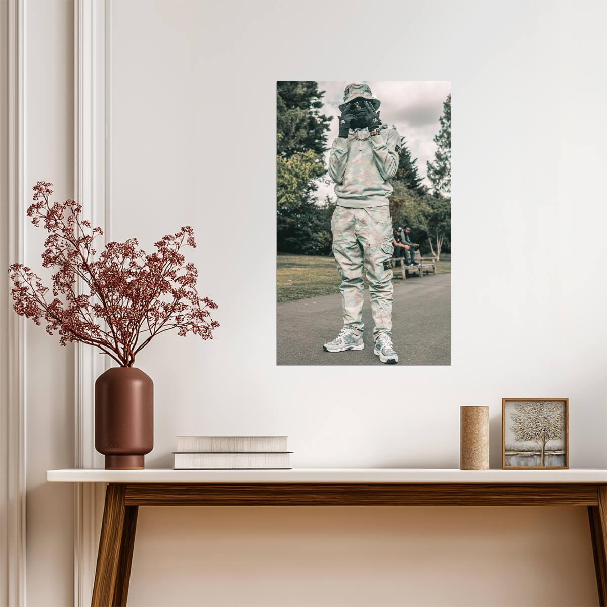 Kwengface Poster | UK Drill Rapper Wall Art - Music Poster