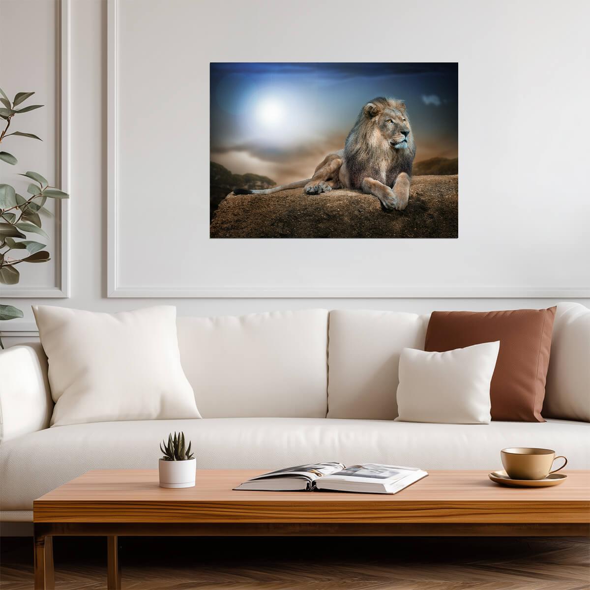 Lion Poster | Wildlife Photography Wall Art - Photography Poster