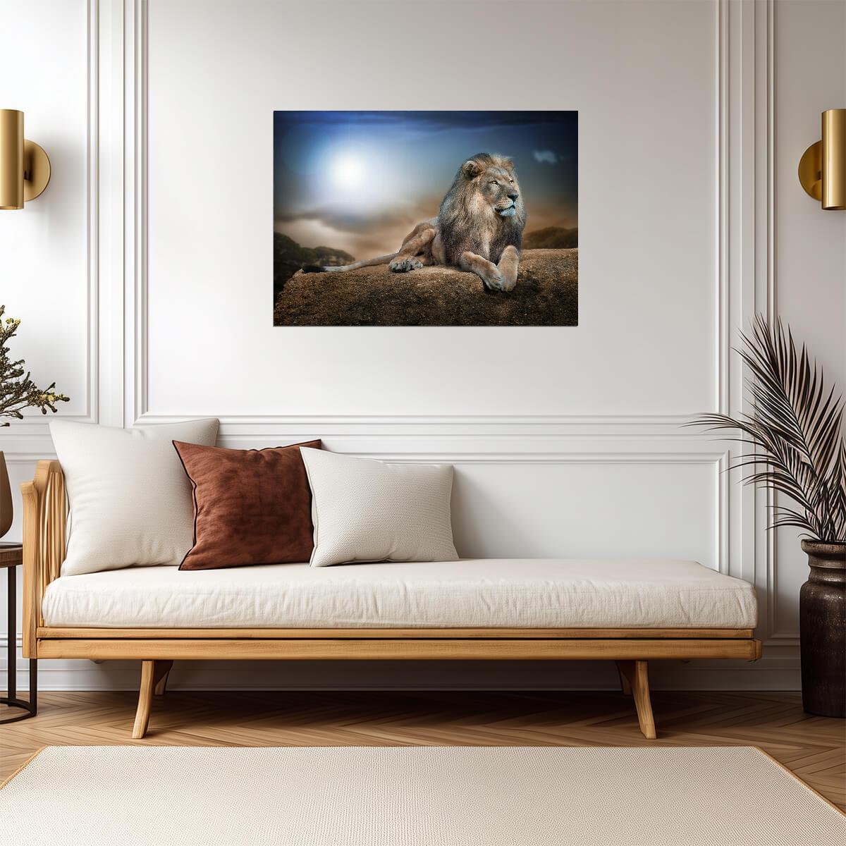 Lion Poster | Wildlife Photography Wall Art - Photography Poster