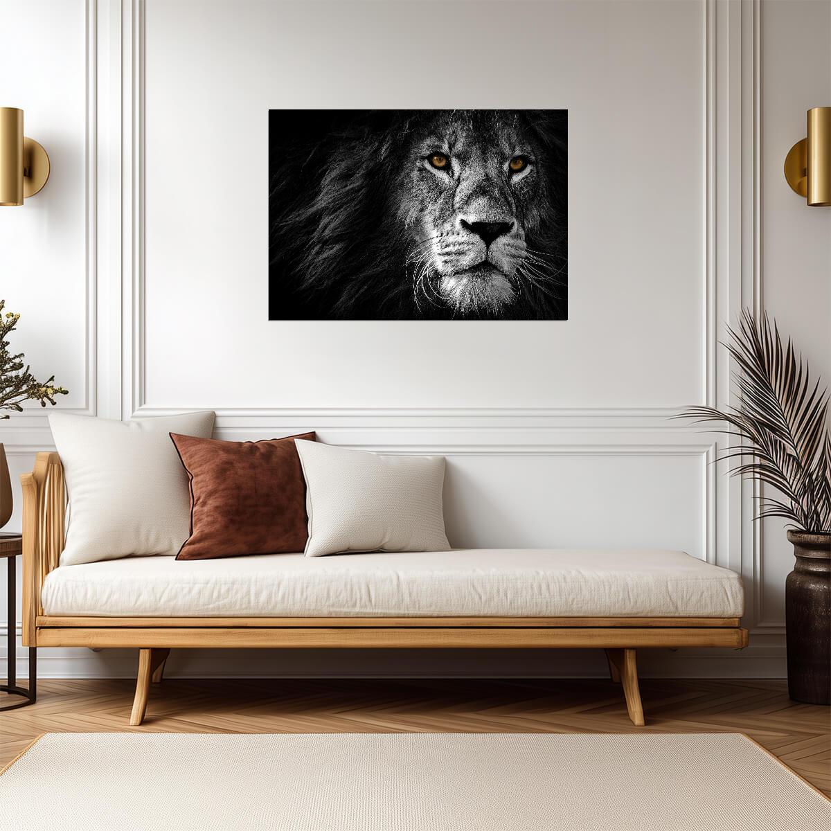 Lion Wall Art | Wildlife Photo Poster - Photography Poster