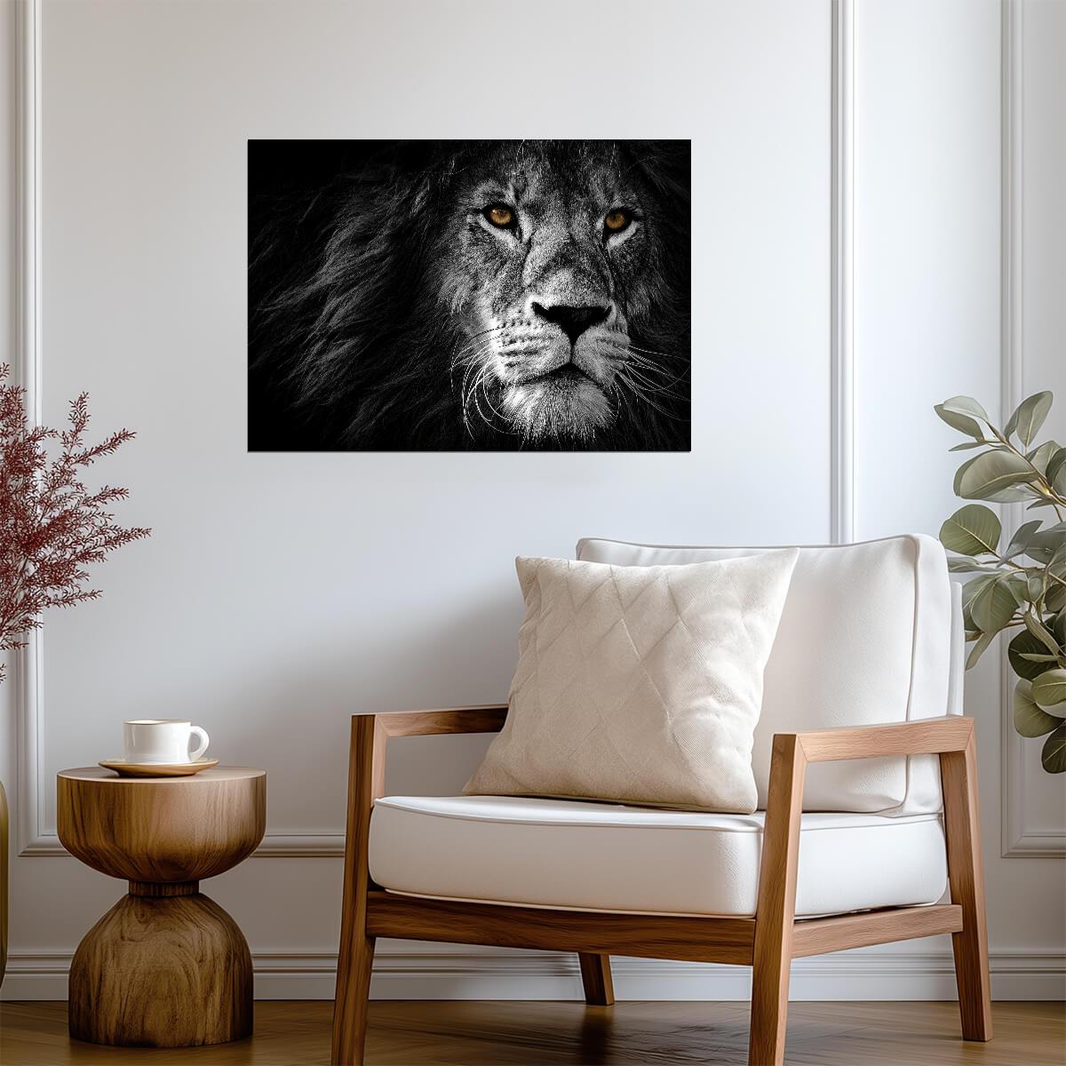 Lion Wall Art | Wildlife Photo Poster - Photography Poster