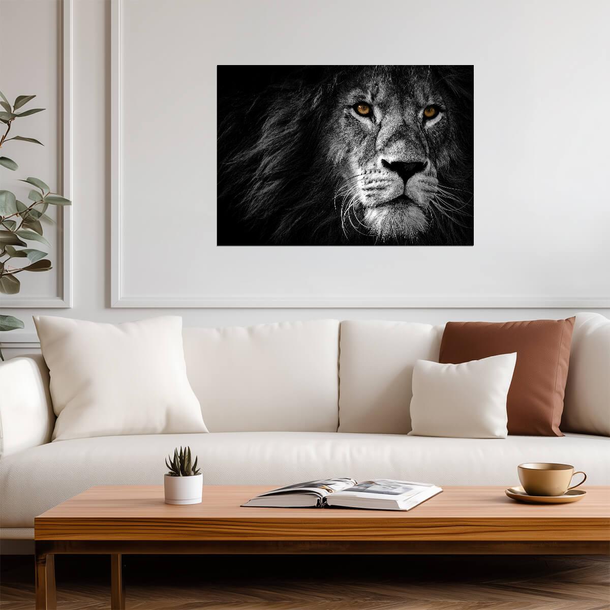 Lion Wall Art | Wildlife Photo Poster - Photography Poster