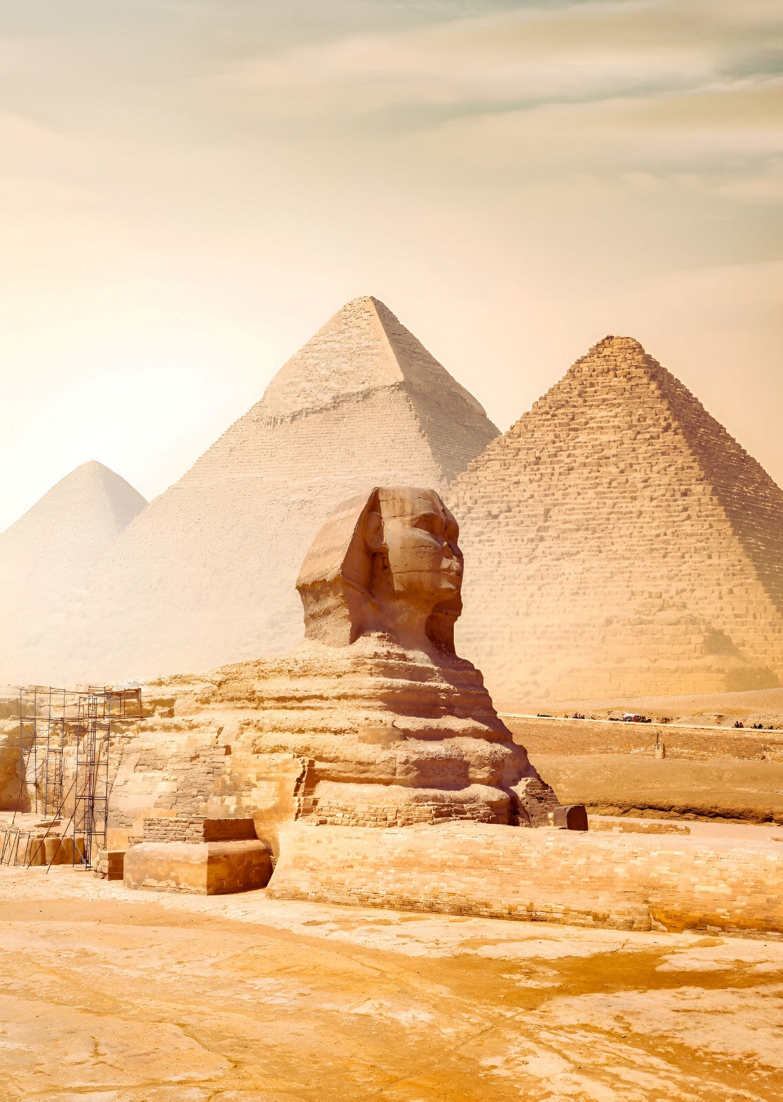 Great Sphinx and Pyramids of Giza | Egypt Travel Photography Poster | Ancient Landmark Wall Art - Photography Poster