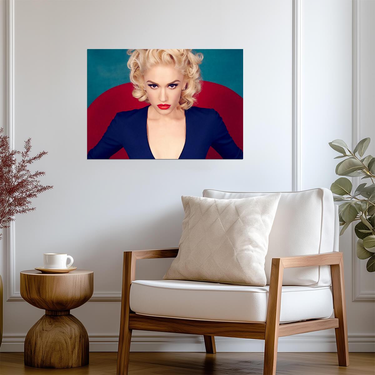 Gwen Stefani Pop Music Portrait | Vibrant Celebrity Poster | Modern Music Fan Gift - Music Poster