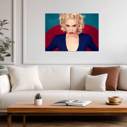 Gwen Stefani Pop Music Portrait | Vibrant Celebrity Poster | Modern Music Fan Gift - Music Poster