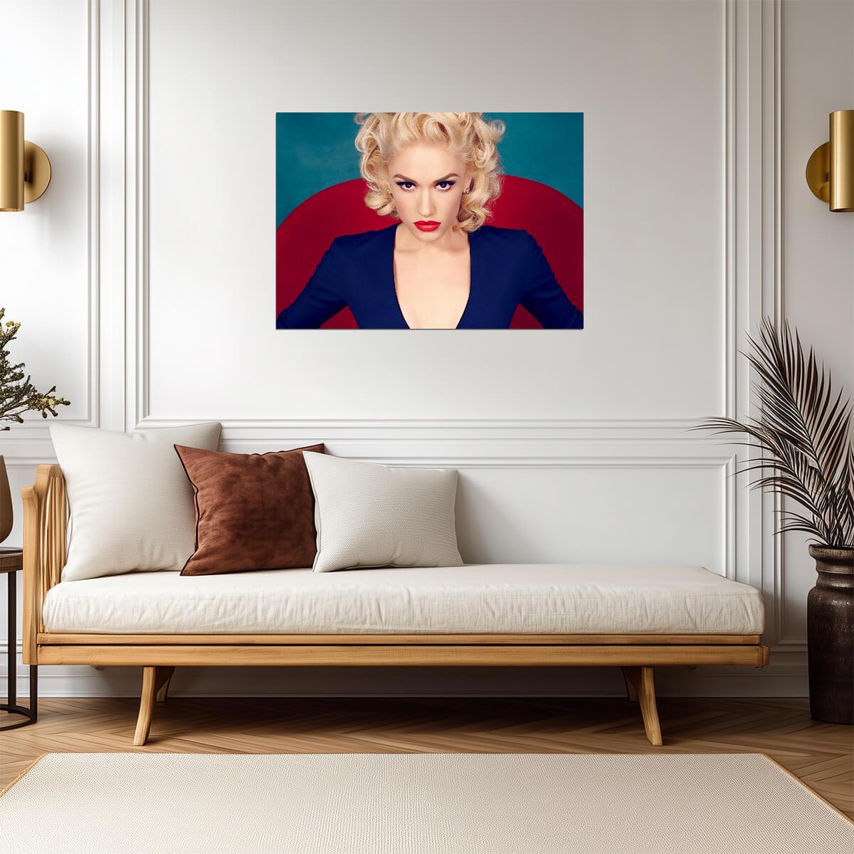 Gwen Stefani Pop Music Portrait | Vibrant Celebrity Poster | Modern Music Fan Gift - Music Poster