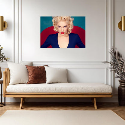 Gwen Stefani Pop Music Portrait | Vibrant Celebrity Poster | Modern Music Fan Gift - Music Poster