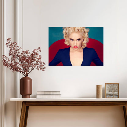 Gwen Stefani Pop Music Portrait | Vibrant Celebrity Poster | Modern Music Fan Gift - Music Poster