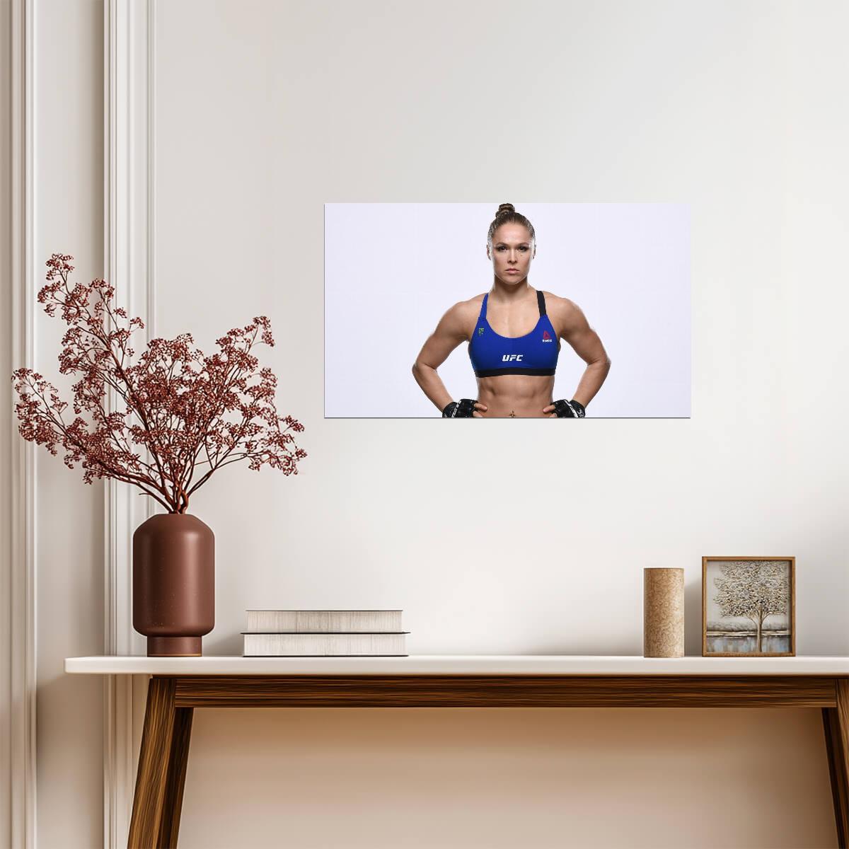 Ronda Rousey UFC Pose | MMA Poster | Female Fighter Wall Art - Sports Poster