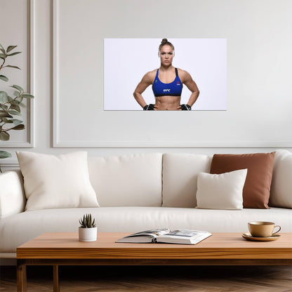 Ronda Rousey UFC Pose | MMA Poster | Female Fighter Wall Art - Sports Poster