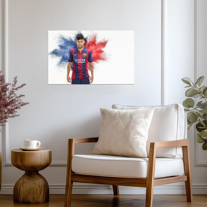 Neymar Jr FC Barcelona Kit | Soccer Poster | Blaugrana Fan Gift - Sports Poster