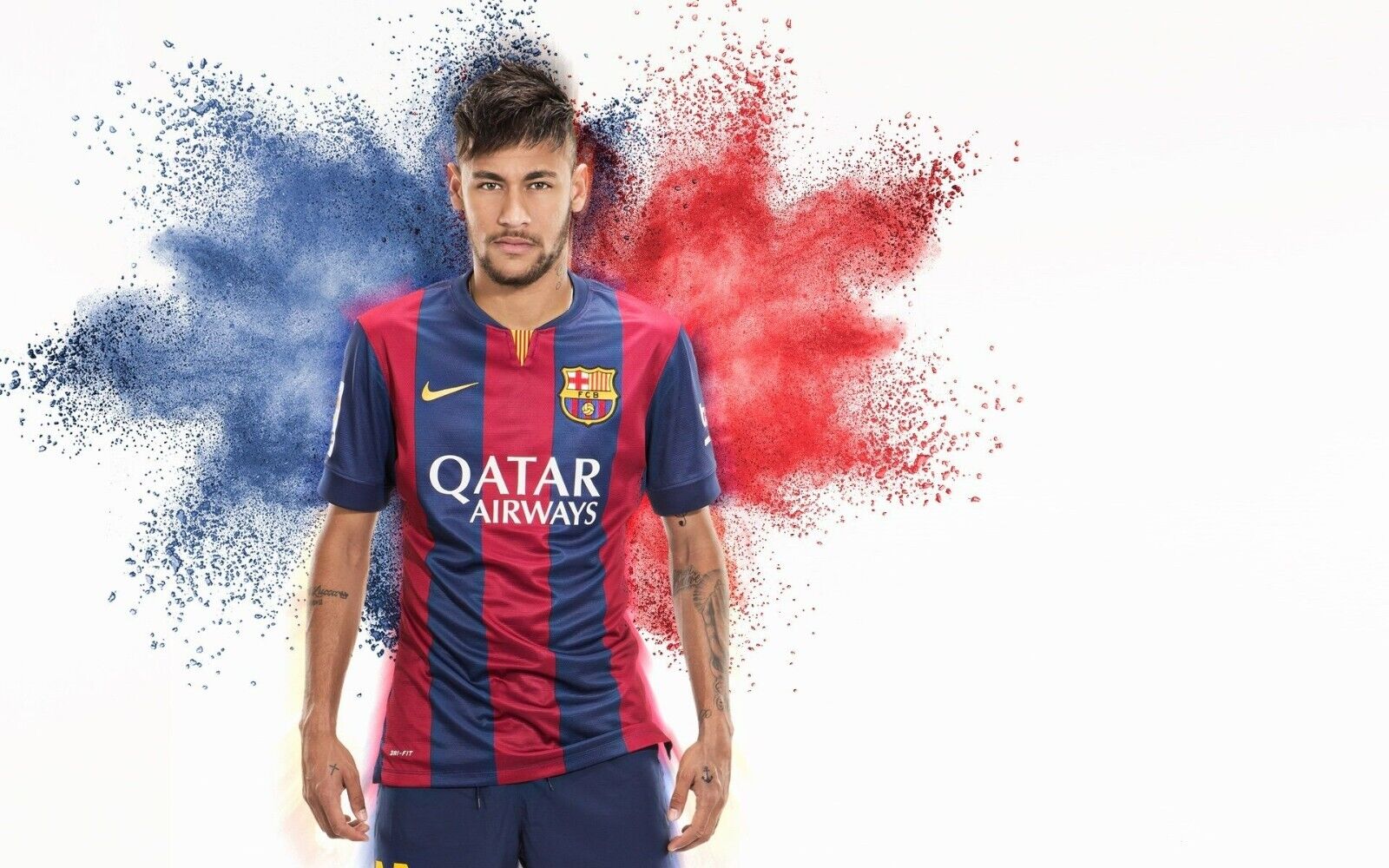 Neymar Jr FC Barcelona Kit | Soccer Poster | Blaugrana Fan Gift - Sports Poster