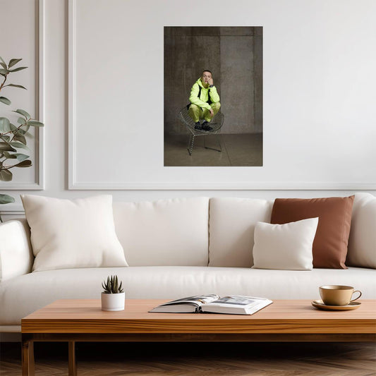 Aitch British Rapper Portrait | Modern Hip Hop Music Poster | UK Grime Fan Art - Music Poster