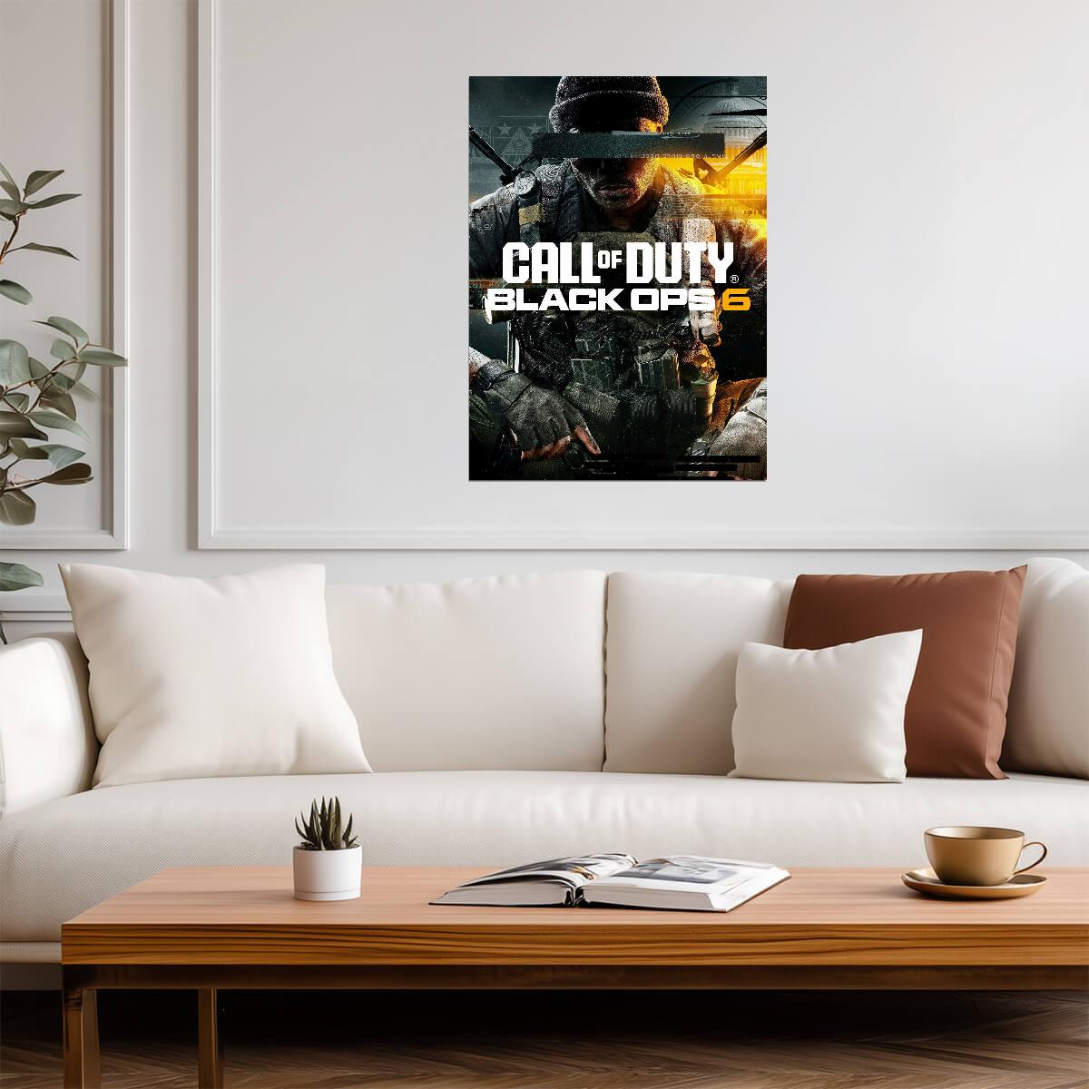 Call of Duty Black Ops 6 | Seated Soldier Key Art | FPS Video Game Wall Decor - Video Games Poster