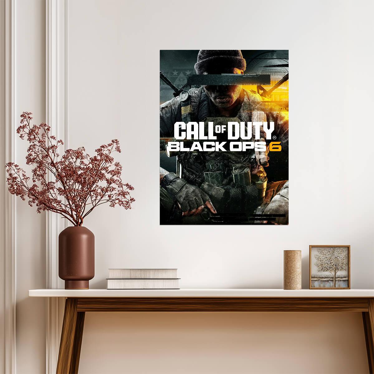 Call of Duty Black Ops 6 | Seated Soldier Key Art | FPS Video Game Wall Decor - Video Games Poster
