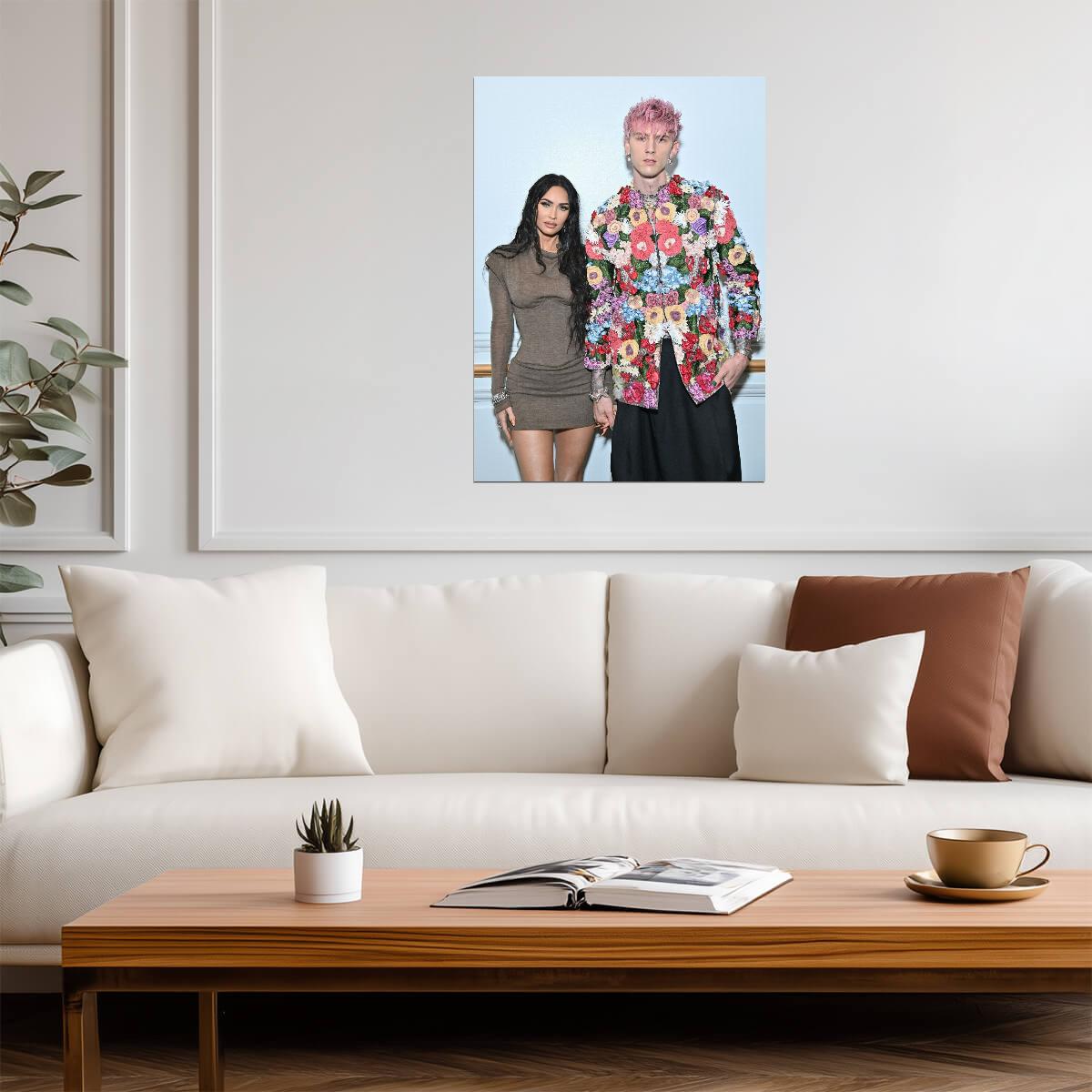 Machine Gun Kelly & Megan Fox | Celebrity Couple Poster | Modern Fashion Wall Art - Music Poster