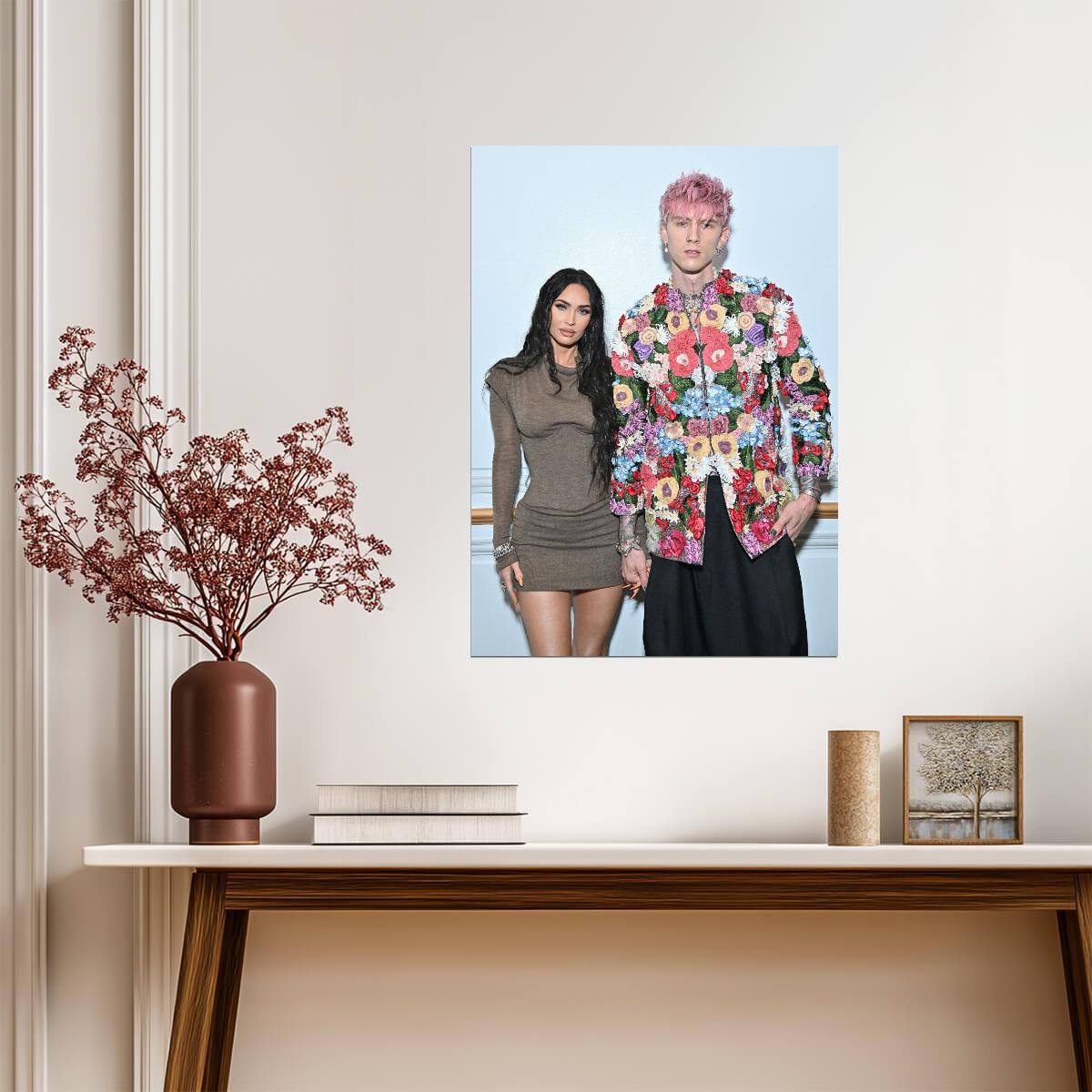 Machine Gun Kelly & Megan Fox | Celebrity Couple Poster | Modern Fashion Wall Art - Music Poster