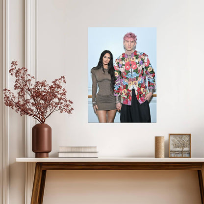 Machine Gun Kelly & Megan Fox | Celebrity Couple Poster | Modern Fashion Wall Art - Music Poster
