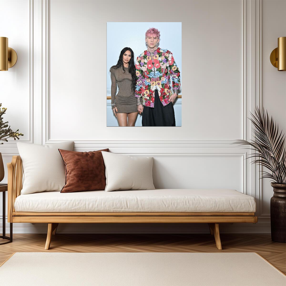 Machine Gun Kelly & Megan Fox | Celebrity Couple Poster | Modern Fashion Wall Art - Music Poster