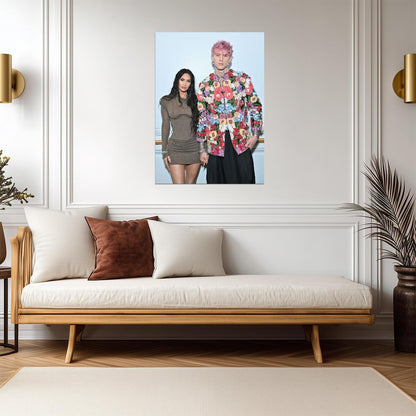 Machine Gun Kelly & Megan Fox | Celebrity Couple Poster | Modern Fashion Wall Art - Music Poster