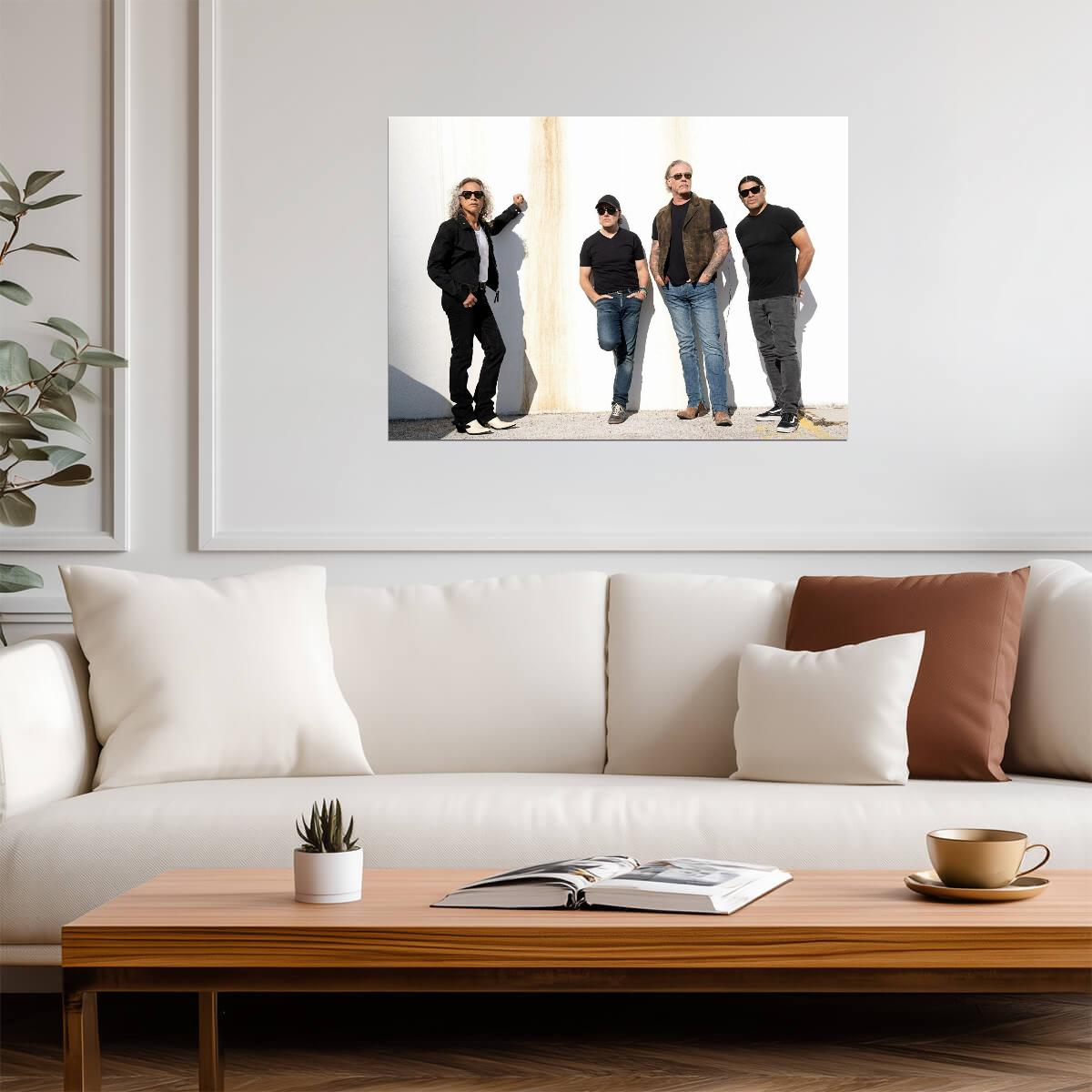 Metallica Modern Band Photoshoot | Heavy Metal Music Poster | Rock Legend Wall Art - Music Poster