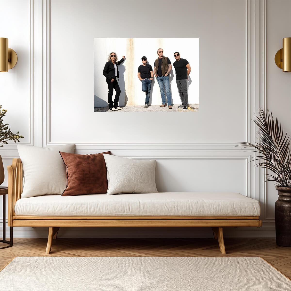 Metallica Modern Band Photoshoot | Heavy Metal Music Poster | Rock Legend Wall Art - Music Poster