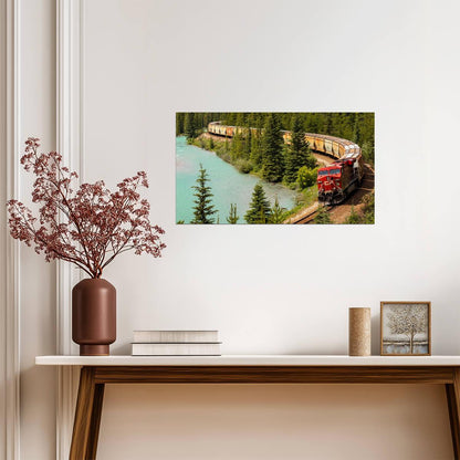 Canadian Pacific Freight Train | Locomotive Photography Poster | Train Through Banff National Park - Cars Poster