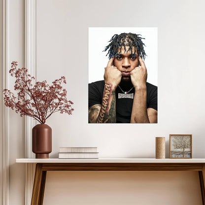 Nle Choppa Portrait | Close Up Photoshoot Poster | Hip Hop Star Wall Art - Music Poster