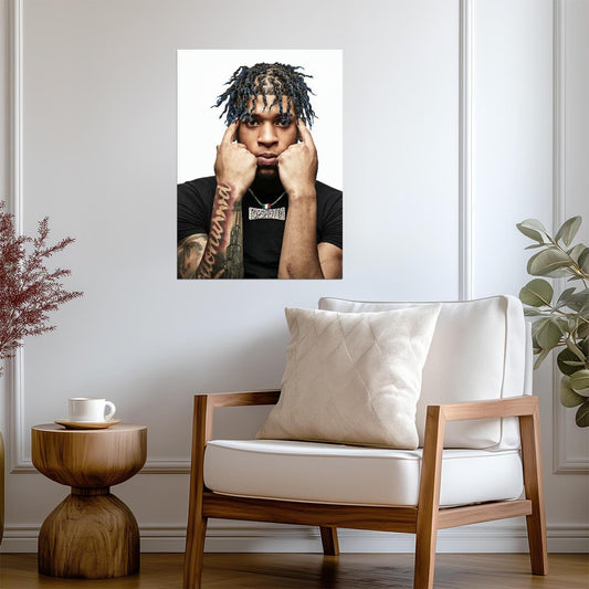 Nle Choppa Portrait | Close Up Photoshoot Poster | Hip Hop Star Wall Art - Music Poster