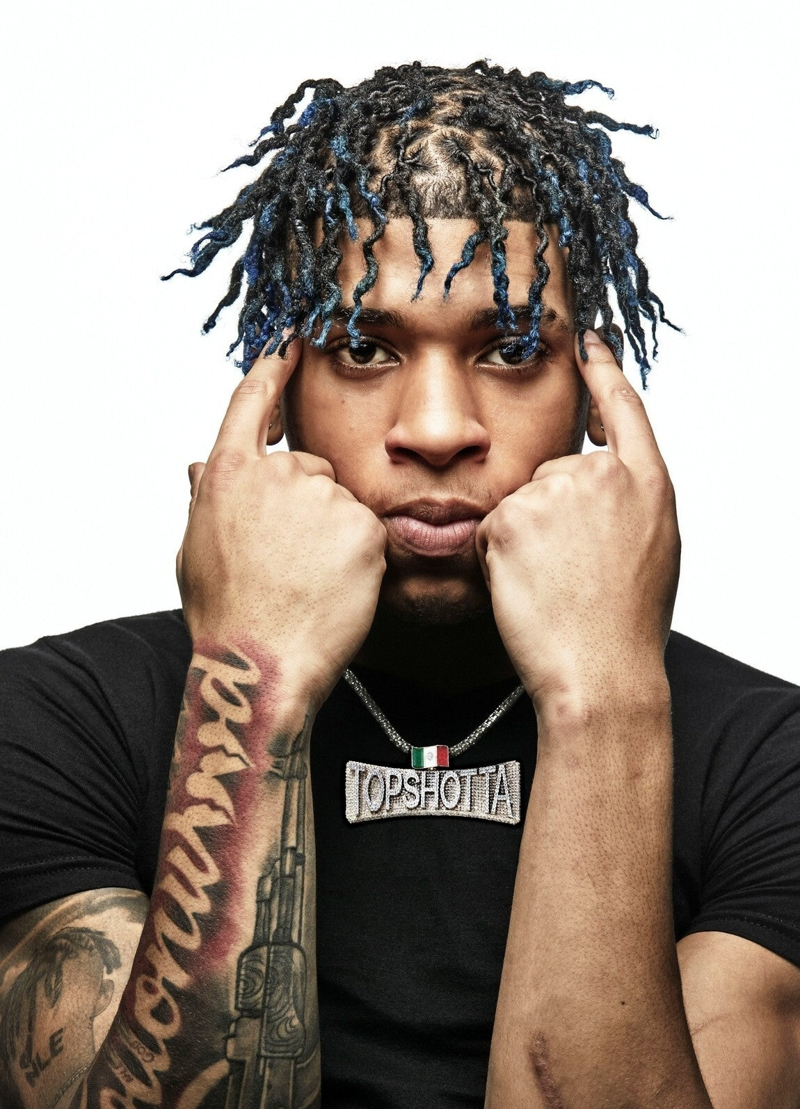 Nle Choppa Portrait | Close Up Photoshoot Poster | Hip Hop Star Wall Art - Music Poster