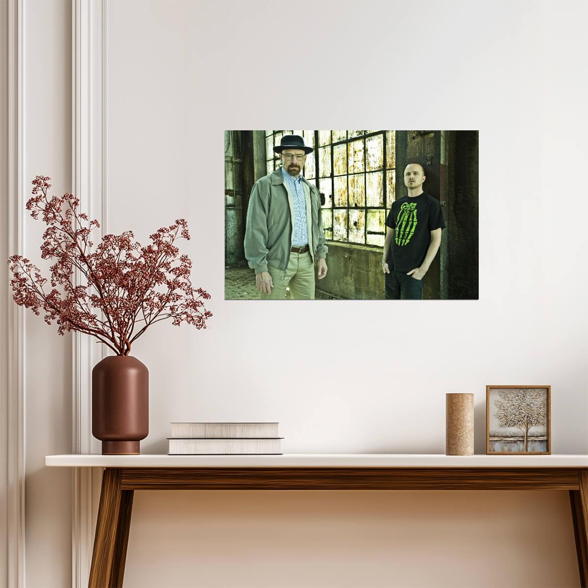Breaking Bad Walter White & Jesse Pinkman | TV Show Poster | Bryan Cranston and Aaron Paul Portrait - Movies & TV Poster