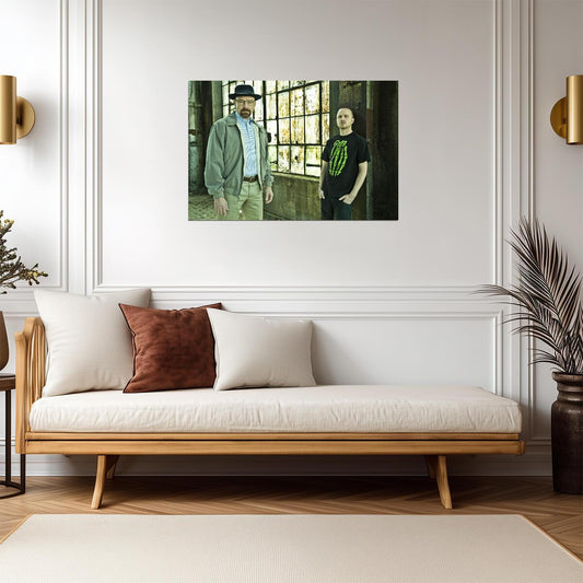 Breaking Bad Walter White & Jesse Pinkman | TV Show Poster | Bryan Cranston and Aaron Paul Portrait - Movies & TV Poster