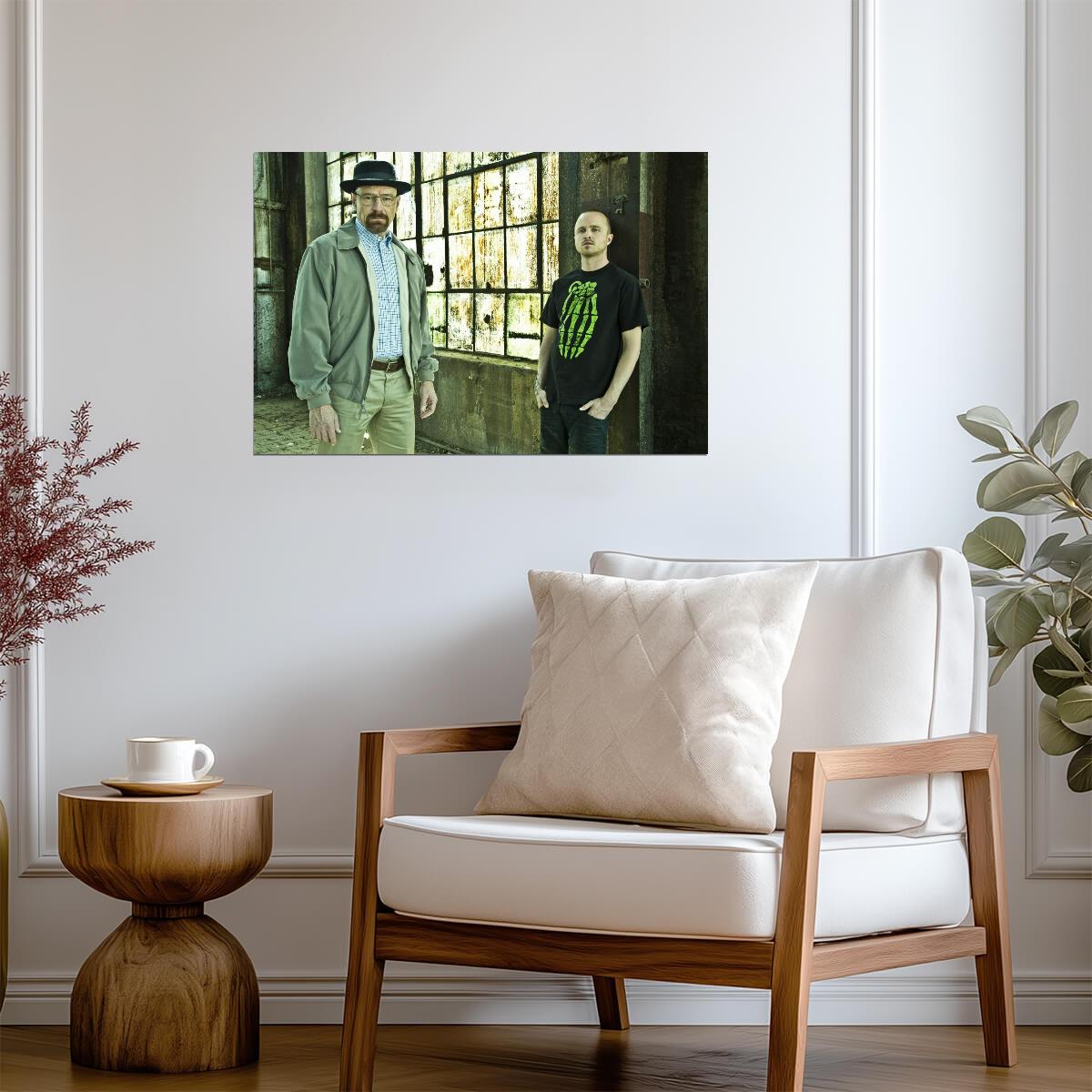 Breaking Bad Walter White & Jesse Pinkman | TV Show Poster | Bryan Cranston and Aaron Paul Portrait - Movies & TV Poster