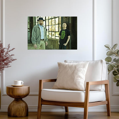 Breaking Bad Walter White & Jesse Pinkman | TV Show Poster | Bryan Cranston and Aaron Paul Portrait - Movies & TV Poster