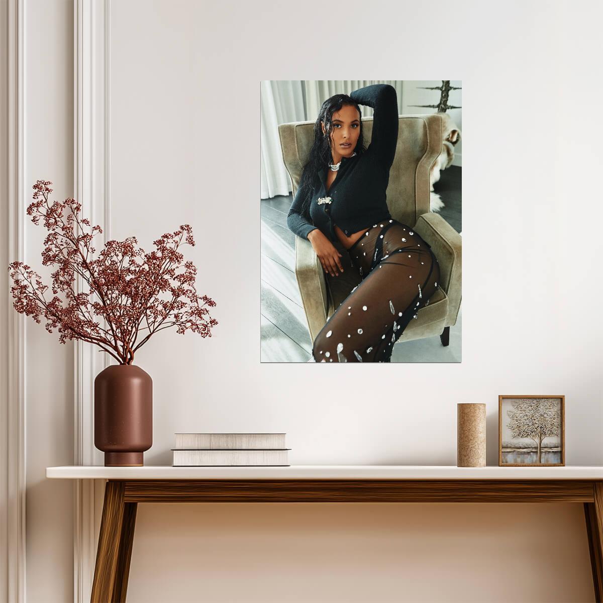 Maya Jama Poster | TV Host Wall Art - Celebrities Poster