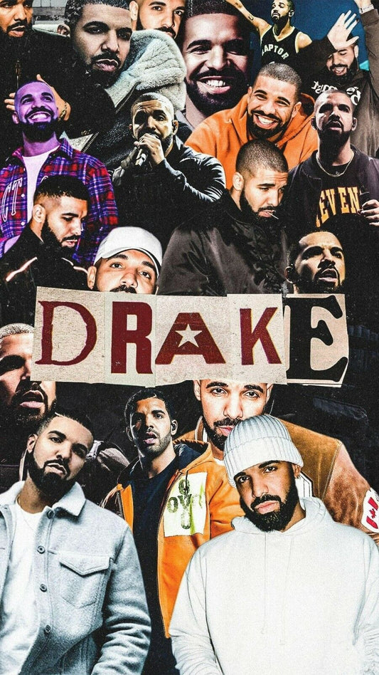 Drake Photo Collage | Hip Hop Legend Poster | Rapper Fan Art Print - Music Poster