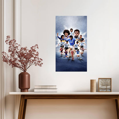 Diego Maradona Career Collage | Soccer Poster | Napoli Argentina Legend - Sports Poster