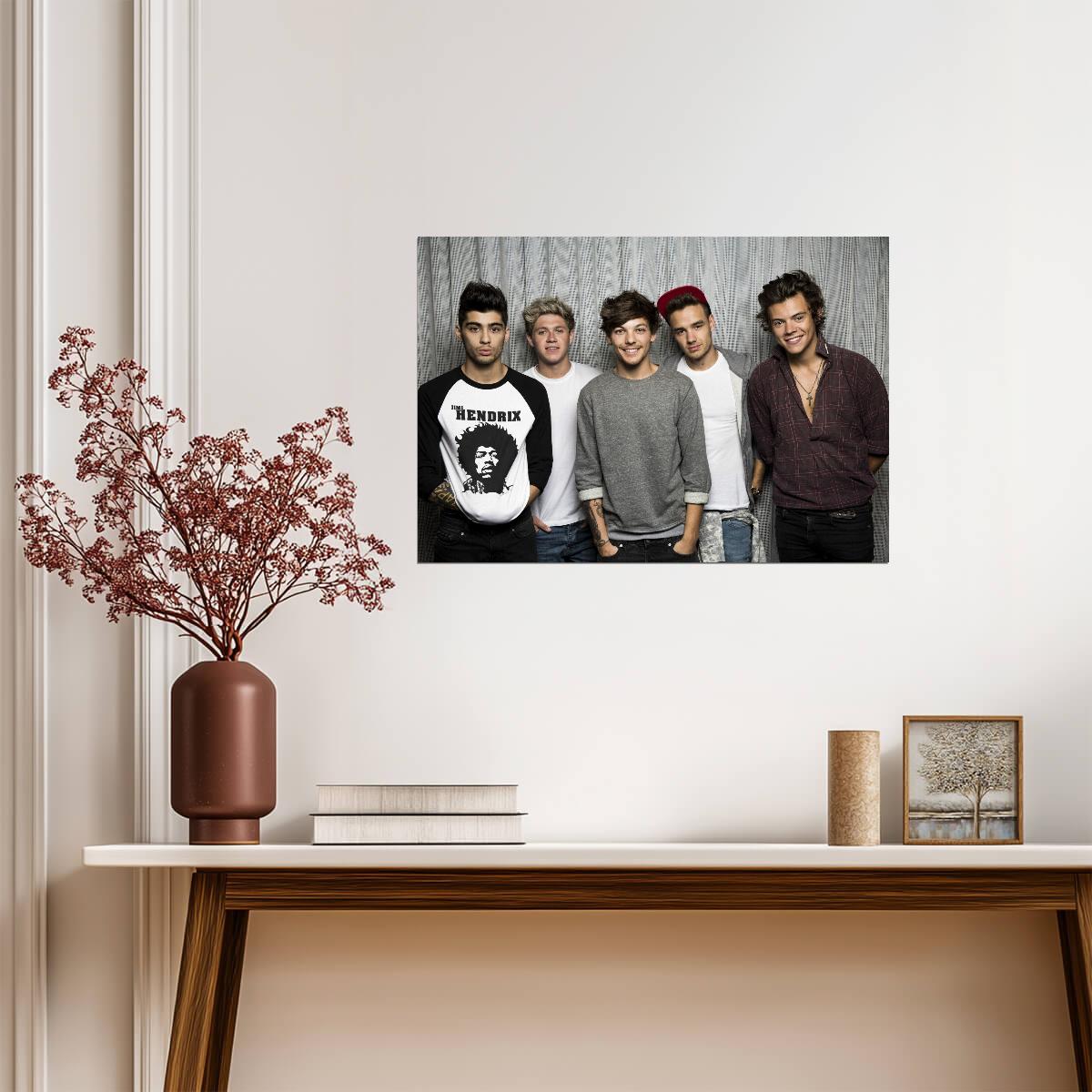 One Direction Casual Band Photo | Pop Music Group Poster | Modern Boy Band Wall Art - Music Poster