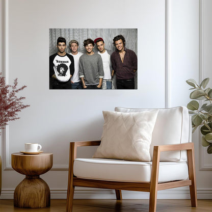 One Direction Casual Band Photo | Pop Music Group Poster | Modern Boy Band Wall Art - Music Poster