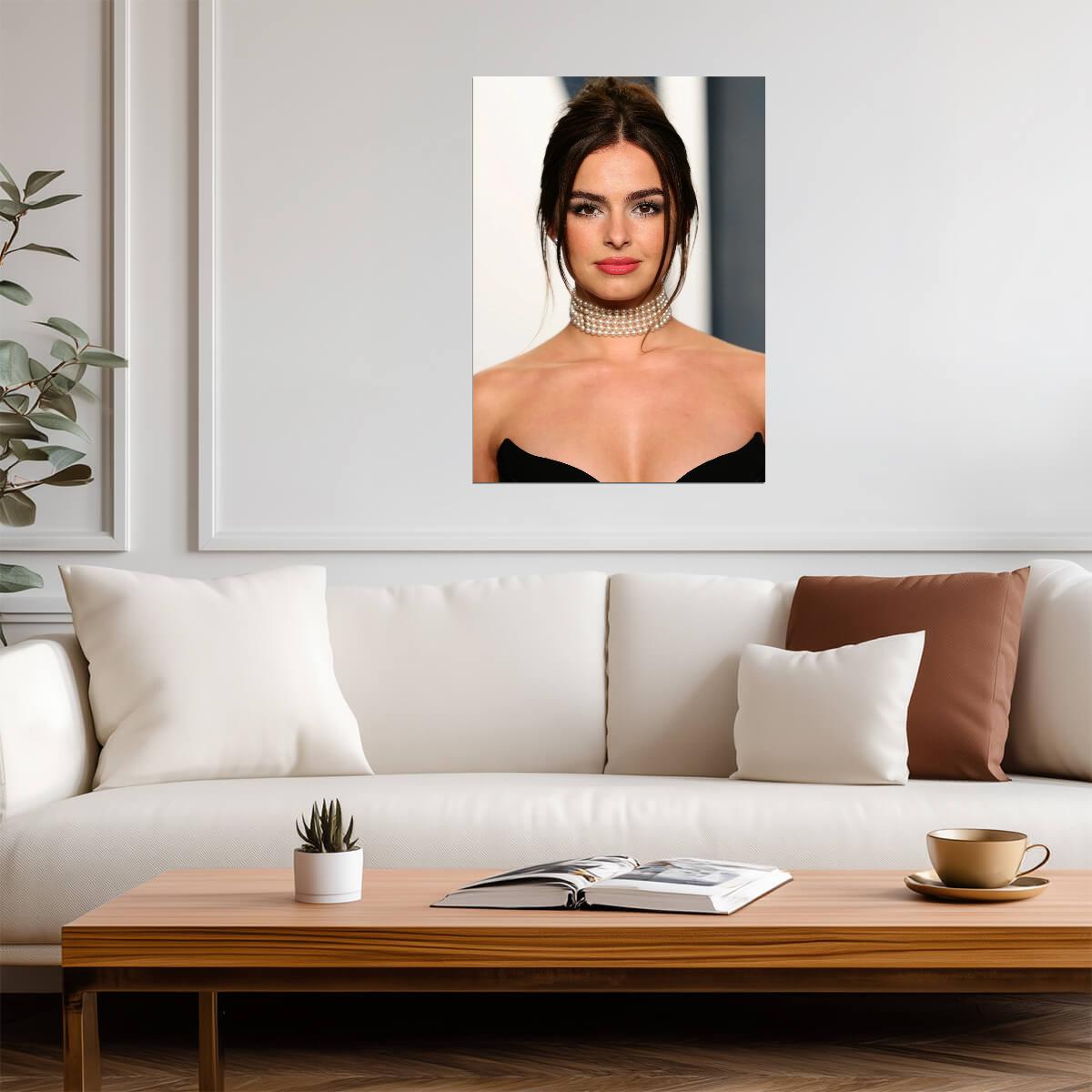 Addison Rae Pearl Necklace | TikTok Star Poster | Warm Tone Art - Celebrities Poster