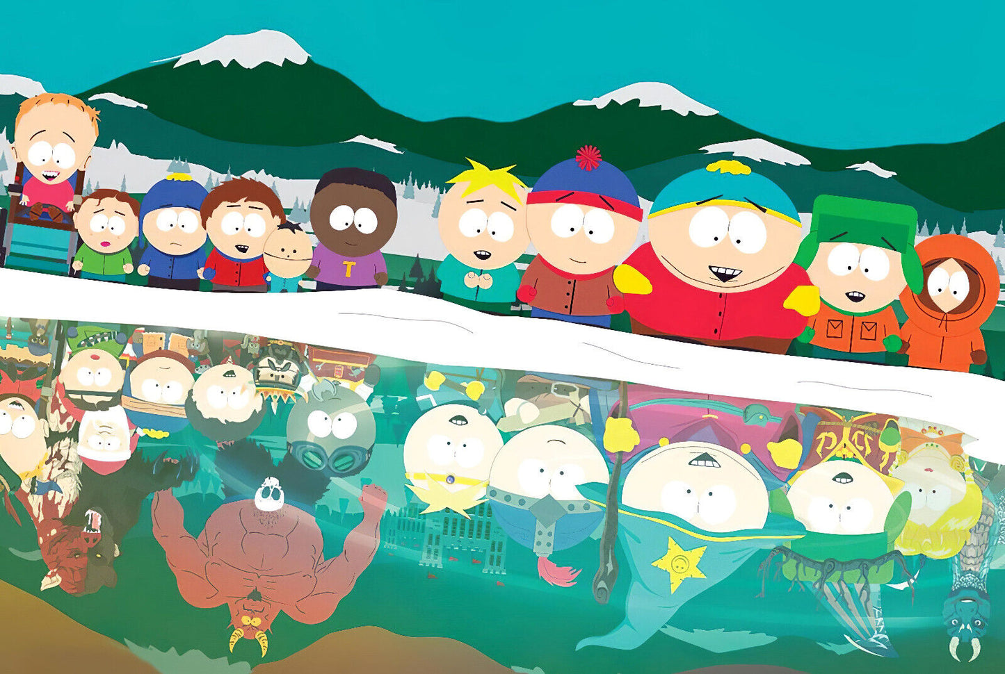 South Park Boys & Fantasy Alter Egos | Animated TV Show Poster | Comedy Central Fan Art - Movies & TV Poster