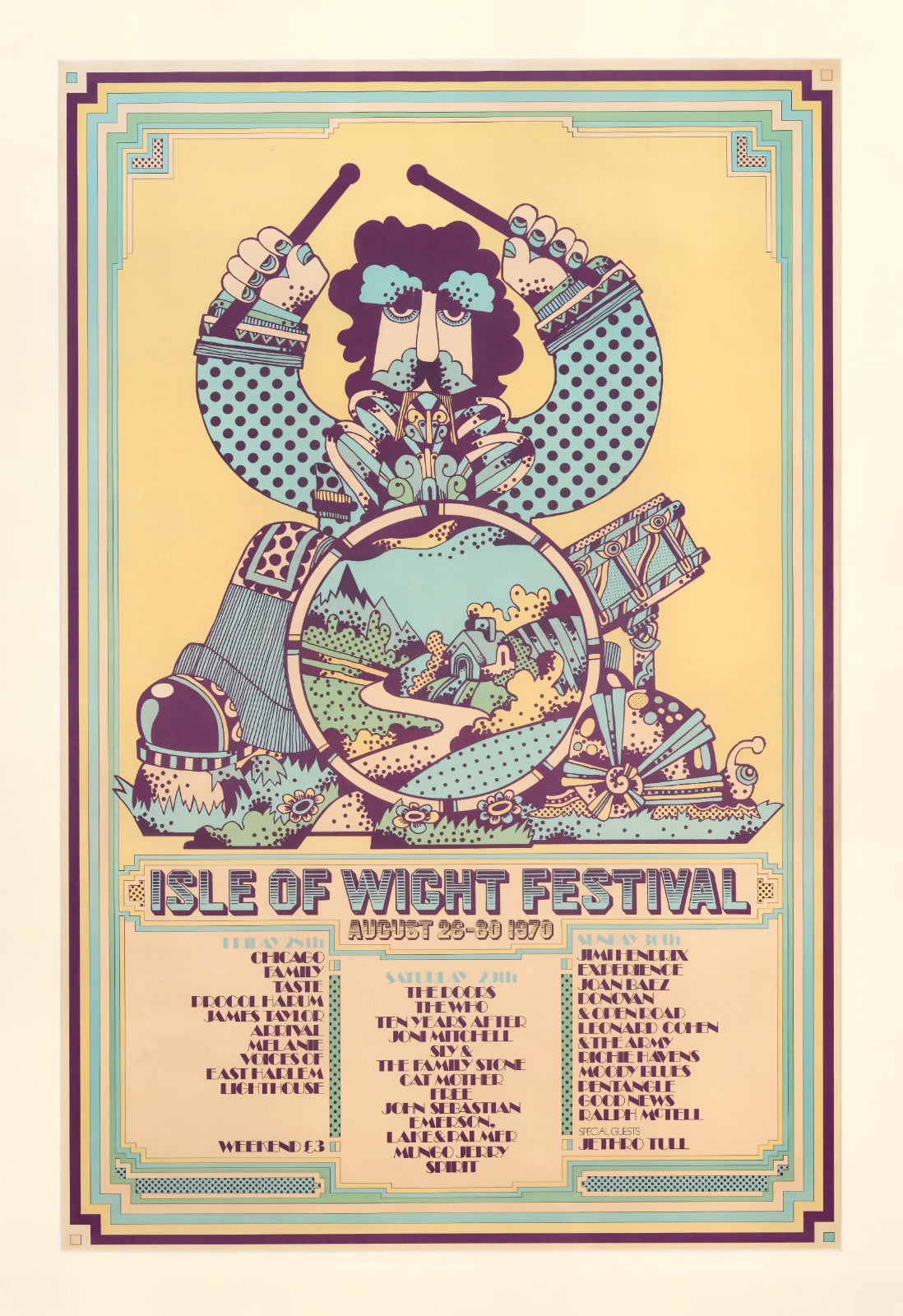 Isle Of Wight Festival 1970 | Vintage Music Event | Concert Poster - Music Poster