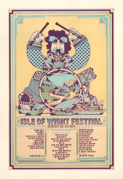 Isle Of Wight Festival 1970 | Vintage Music Event | Concert Poster - Music Poster